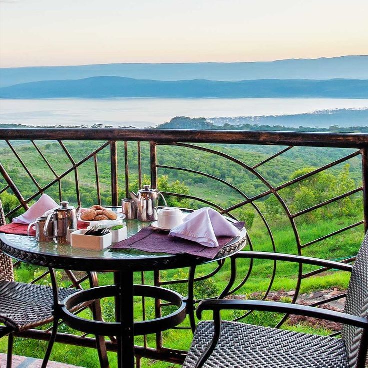 Lake Nakuru Lodge veranda wildlife view